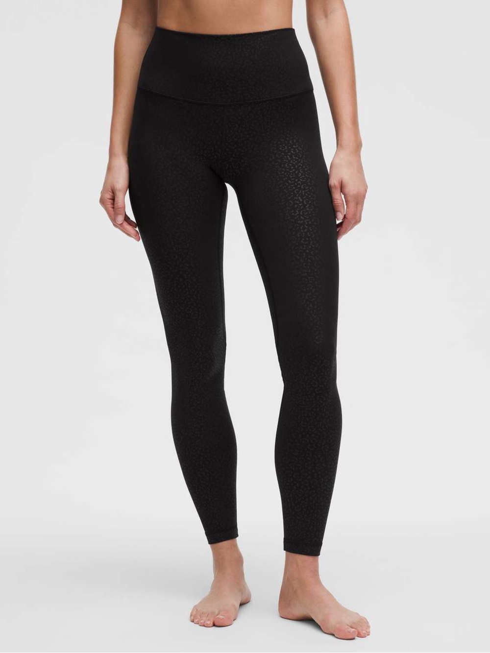 NEW!! Lululemon Align High-Rise 25” Leopard Daisy Emboss Black Leggings Size 4